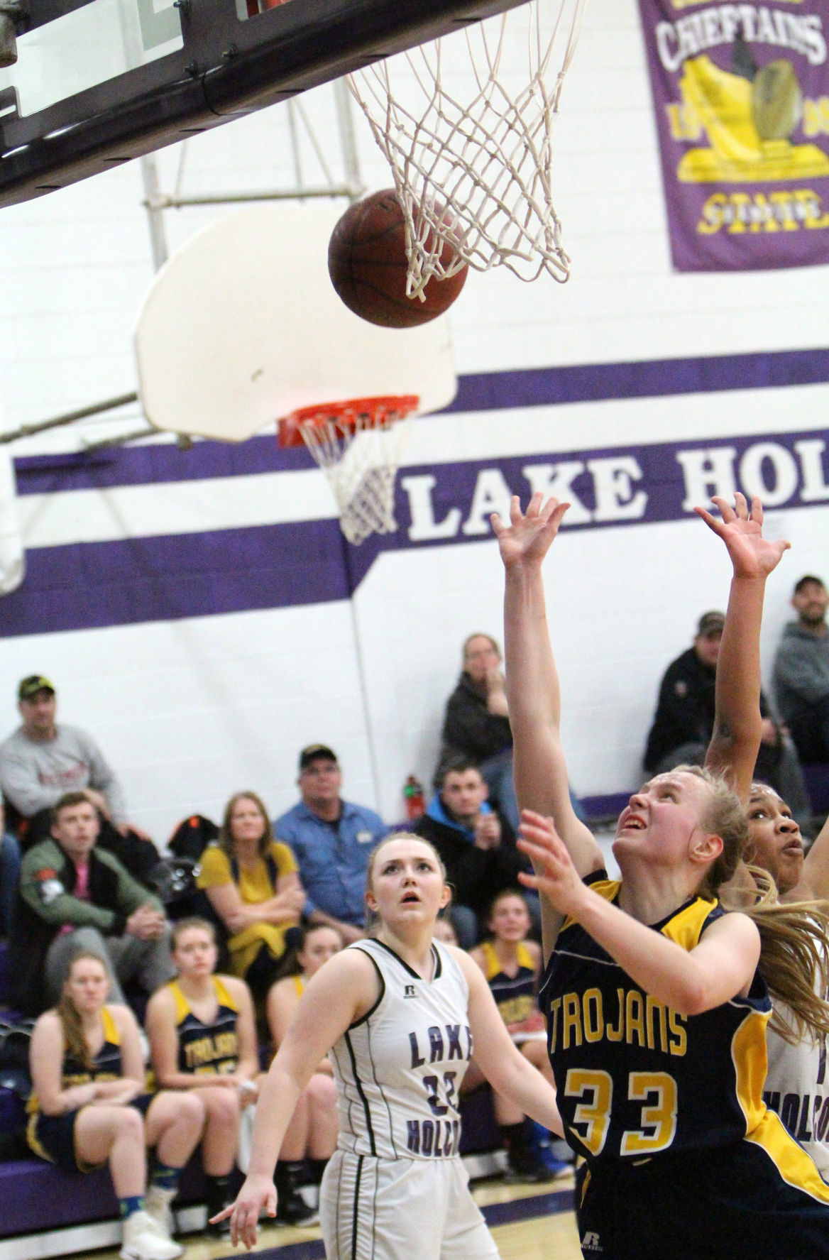 New Auburn at Lake Holcombe girls basketball 2-13-18
